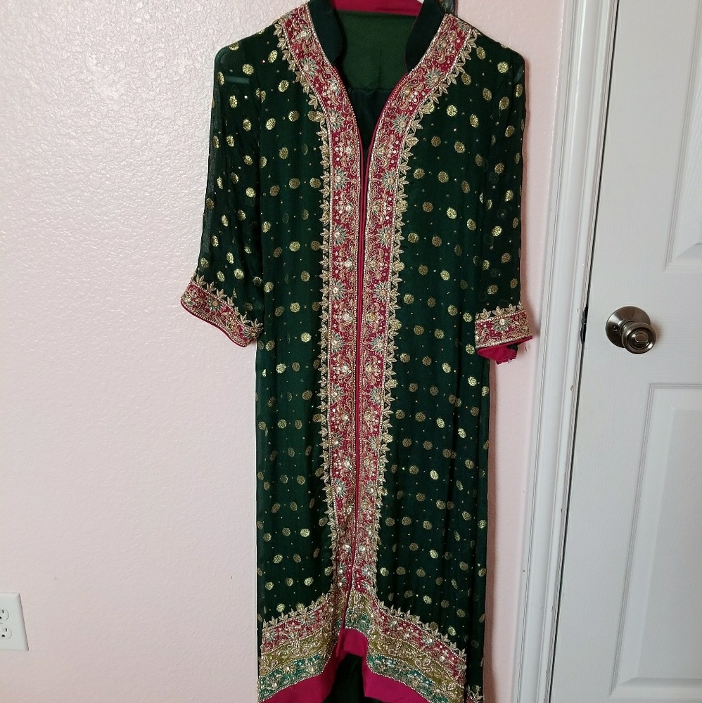 Used once beautiful embroidered dress
